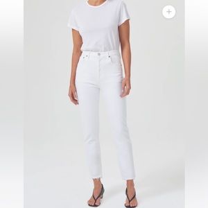 Agolde Riley High Rise Straight Crop Jeans